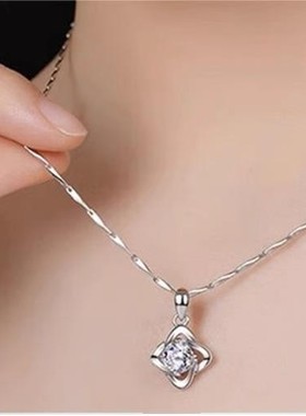 S925纯银上上签项链女款2024新款轻奢小众在逃公主项颈链锁骨链女