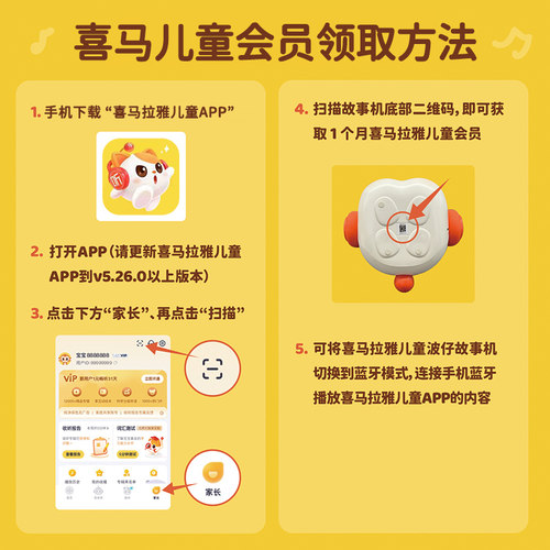 【禧物社推荐】喜马拉雅儿童波仔故事机早教哄睡启蒙熏听玩具礼物 - 图0