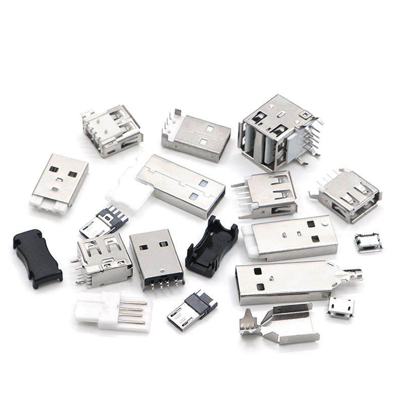 贴片直插USB接口母座公头方口MICRO电源接头A/B型前插后贴 直弯针,淘宝优惠券,粉丝福利购,淘宝优惠卷