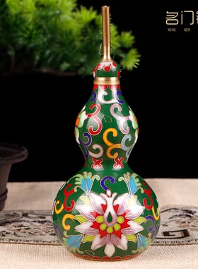 名门钰礼铜胎手工掐丝葫芦摆件