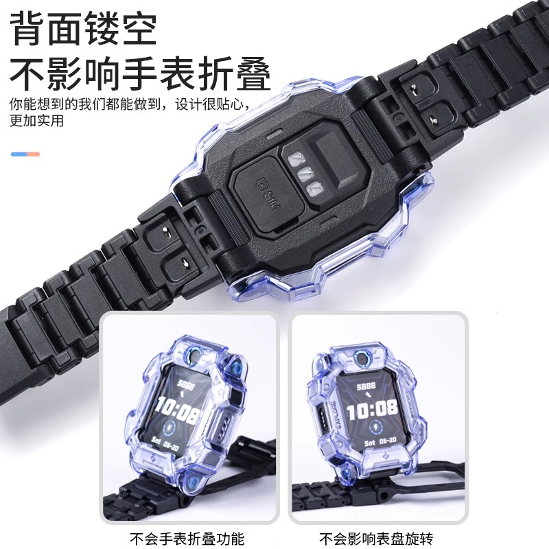 适用小天才电话手表Z8/Z10/Z9/Z11保护壳Z7A/Z6S/Z6pro/Q1A/Q2A/D2保护套Z5Q/D5/U5/N5/Q3/Z2YD3透明全包软胶 - 图1