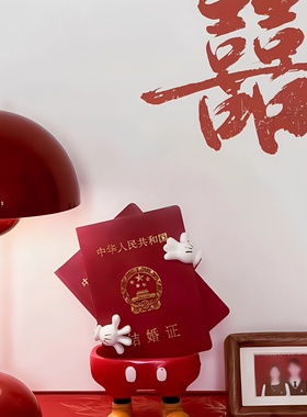结婚证摆台~米奇收纳装饰摆件