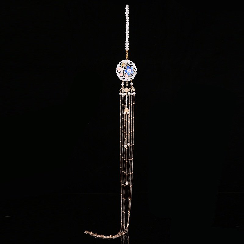 古风禁步汉服压裙坠配饰腰佩挂件吊坠古装腰间饰品花朵压襟长流苏,淘宝优惠券,粉丝福利购,淘宝优惠卷