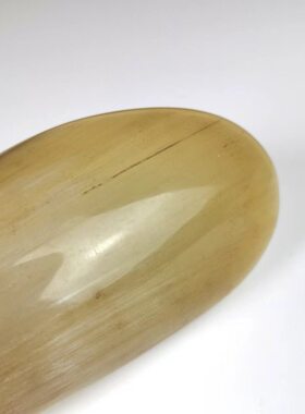 天然白牦牛角刮痧筒大号按摩板茶勺足底点穴棒全身通用拨经拔筋棒