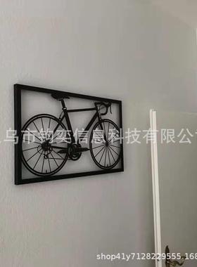 跨境新品铁艺怀旧自行车金属挂饰户外家居室内墙壁装饰单车