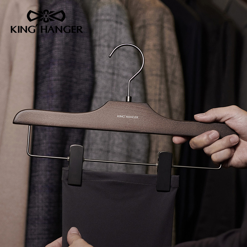 KH高端实木衣架高档西服大衣无痕衣挂衣柜衣橱衣帽间专用木质衣撑,淘宝优惠券,粉丝福利购,淘宝优惠卷