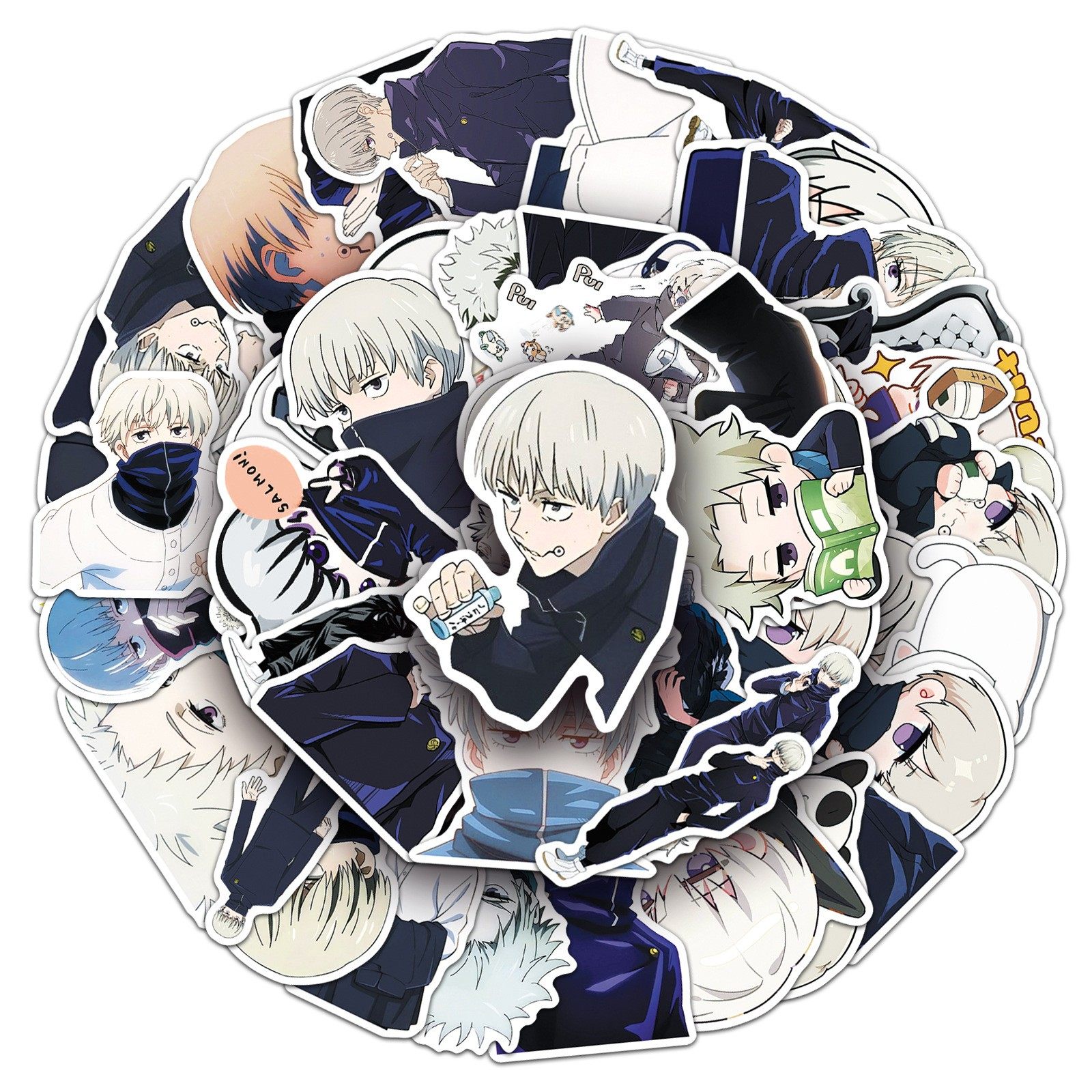 50张狗卷棘涂鸦贴纸个性跨境卡通日漫咒术回战装饰手机壳电脑周边贴纸,淘宝优惠券,粉丝福利购,淘宝优惠卷