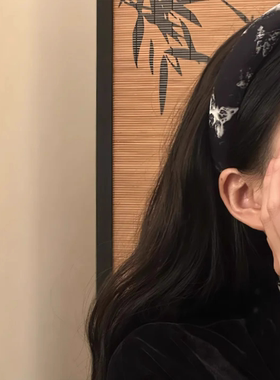 云烟墨影~复古民族风发箍女秋冬百搭新中式丝绒头箍手工流苏头饰