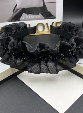Kelove发箍绢纱甜美宽边发箍