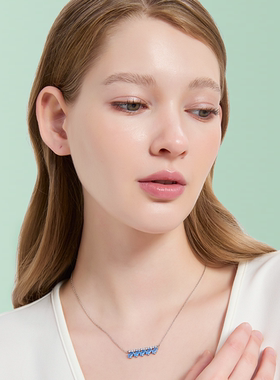 SUNSGarden宝蓝锆石925银项链