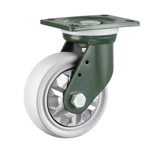 YTOP卓烨锰钢脚轮24超重型4寸5寸6寸8寸尼龙PA6轮刹车万向定向轮 - 图0