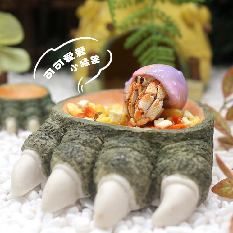 寄居蟹水盆食盆～泡澡盆 防溺水 迷你小号大号双格三格 树脂陶瓷,淘宝优惠券,粉丝福利购,淘宝优惠卷