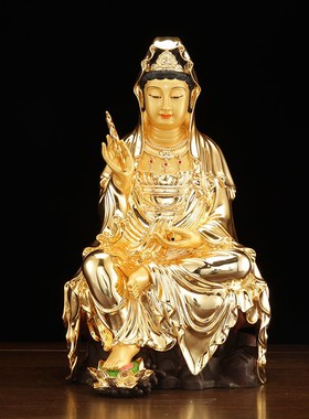 极速纯铜鎏金娑婆三圣地藏王菩z萨释迦牟尼观世音菩萨供奉佛像佛