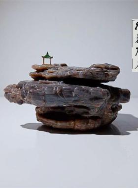 极速热卖微型g树脂仿古亭摆件奇石山水盆景假山沙盘枯山水微景造