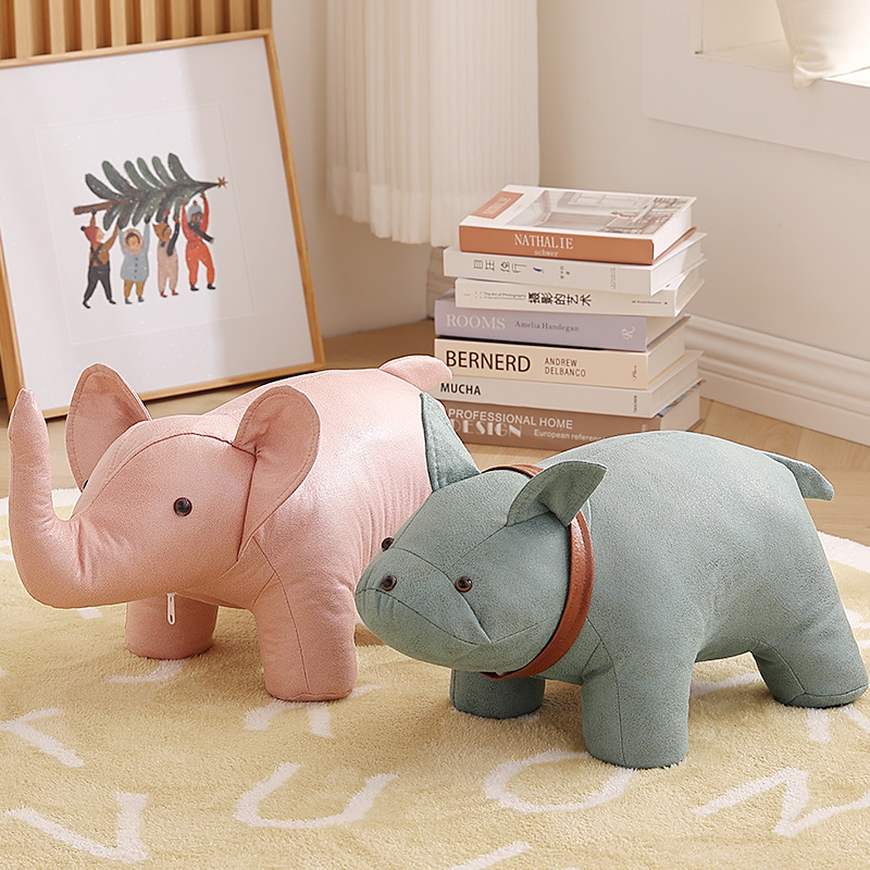 极速儿童卡通凳可爱动物凳创x意小凳子科技布软坐凳简约家用换鞋 - 图0