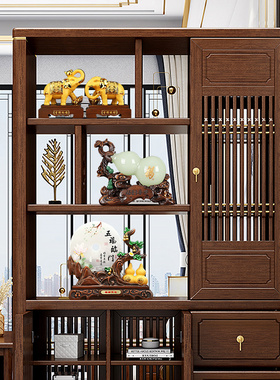 极速招财酒柜装饰品摆件套装客厅玄关办J公室工艺品搬新家乔迁新