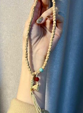 极速百香籽双圈两圈女款手链 搭配黄杨木K梅花莲蓬 女款百香籽手