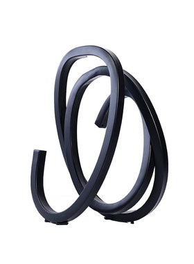 极速现代极简几何l造型金属黑色摆件茶几边角几电视柜摆设样板房