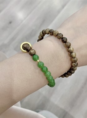 极速越南沉香两圈女款手链 无香味 女款6mm左右S双圈手串 小众百