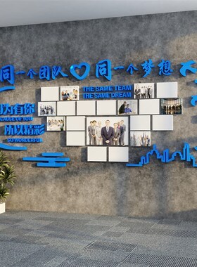 新品企业文化照片展示板员工x风采团队荣誉办公室墙面装饰进门形