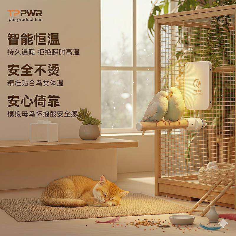鸟加热鹦鹉取暖器USB加热站杆可调温虎皮玄凤牡丹笼用过冬神器,淘宝优惠券,粉丝福利购,淘宝优惠卷
