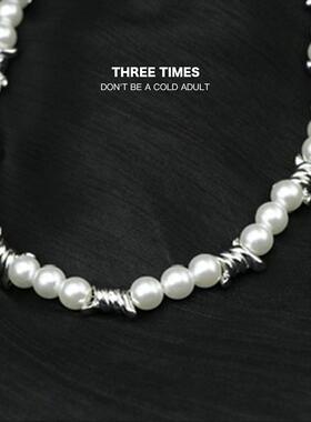 高级设计感小众嘻哈潮牌锁骨链