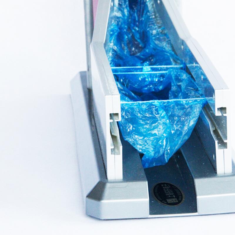 信步透视窗拖拉式鞋套机家用自动脚套机带扶手无纺布鞋套机 - 图2