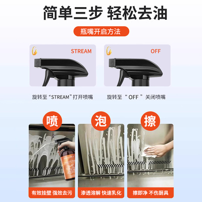 厨房抽油烟机强力去除油污清洗剂清洁剂重油污净除垢油渍利器