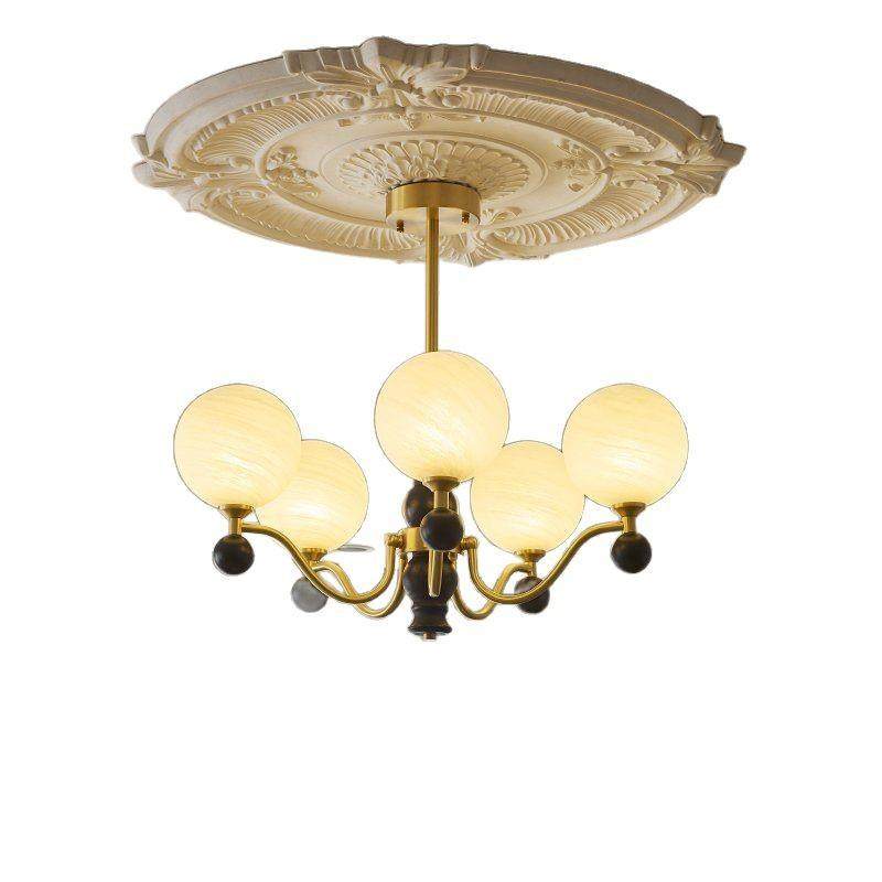 全铜法式中古风客厅吊灯复古设计师魔豆仿云石卧室主灯创意餐厅灯,淘宝优惠券,粉丝福利购,淘宝优惠卷