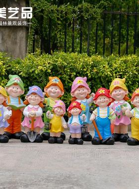 户外商场小区游乐园创意落地雕塑玻璃钢卡通娃娃艺术摆件美陈小品