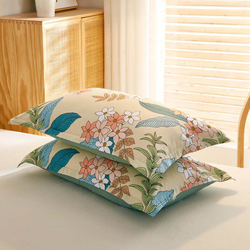 2023全棉活性印花四件套床上用品简约混搭纯棉床单床笠款 - 图2