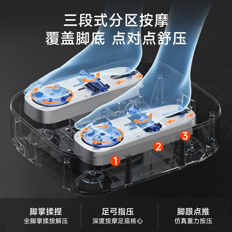 HITH折叠泡脚桶加热恒温足浴盆家用全自动洗脚盆电动按摩D6足浴桶