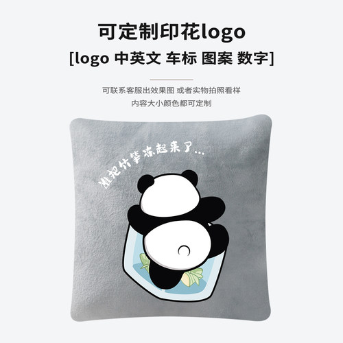 四季款印花图案抱枕被两用二合一抱枕办公室车载沙发午睡四季通用 - 图0
