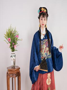 明制汉服孔府麒麟补服交领织金