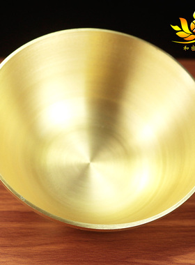 纯铜加厚供碗筷佛前供奉关公武祭祀铜碗家用金饭碗铜筷子