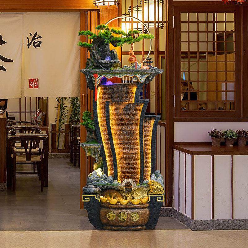 中式循环水假山喷泉水景风水轮装饰流水摆件客厅电视柜旁乔迁送礼,淘宝优惠券,粉丝福利购,淘宝优惠卷