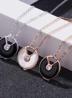 极速new Ladies fashion necklace roseG gold white shell chalc