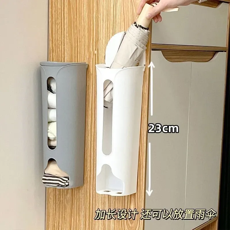 垃圾袋收纳盒壁挂抽取式创意厨房塑料袋收集器方便袋大容量整理盒 - 图1