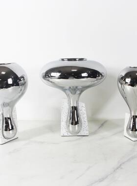 北欧简约镜面水滴造型创意摆件样板房客厅书房家居软装摆设装饰品