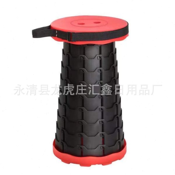可折叠凳可调节伸缩户外渔具收缩板凳子便携旅行钓鱼网红凳子座椅 - 图2