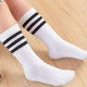 Children's stockings for summer thin high tube white