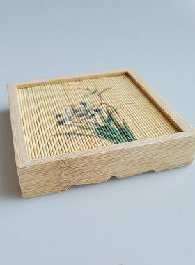 竹子茶杯垫功夫茶具茶道配件纯手工创意隔热防烫茶具杯垫茶杯托子