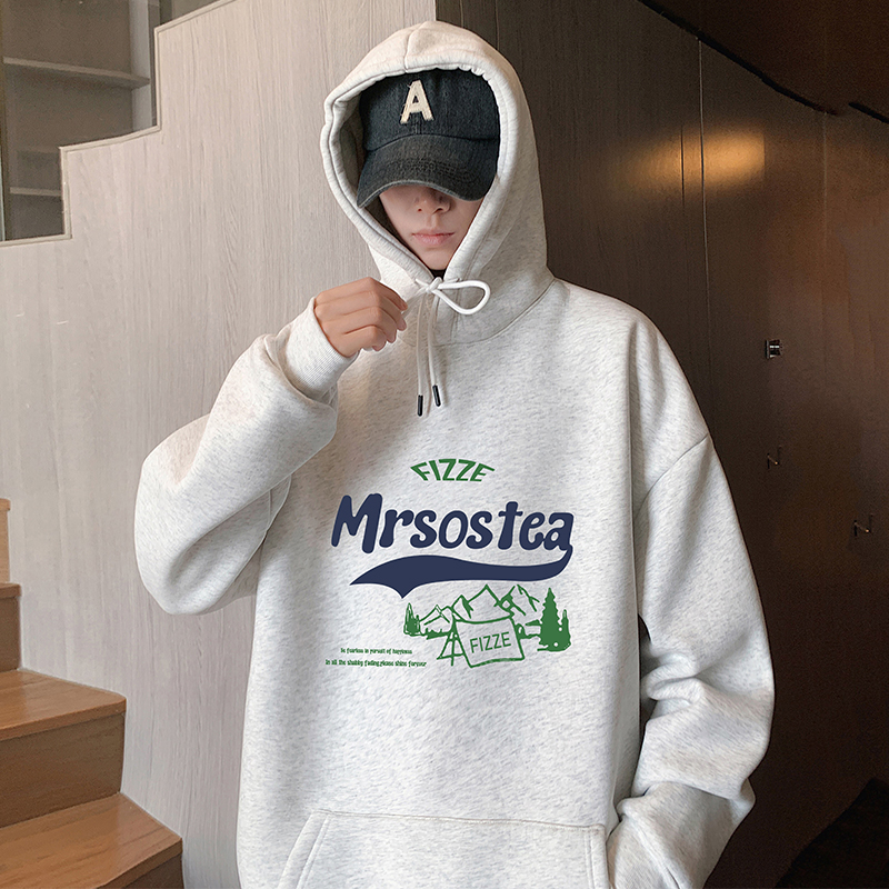 卫衣男秋冬季2025新款美式高街重磅男装港风宽松潮牌男生连帽外套 - 图0