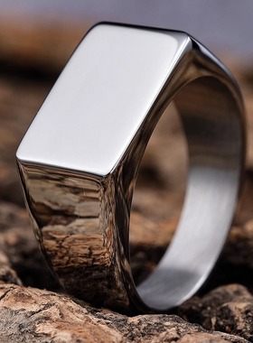 简约时尚钛钢戒指日韩几何