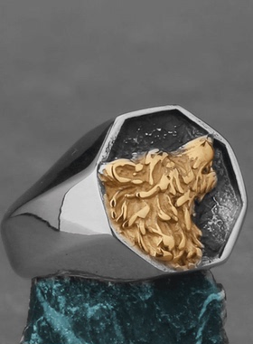 钛钢戒指朋克风北欧维京