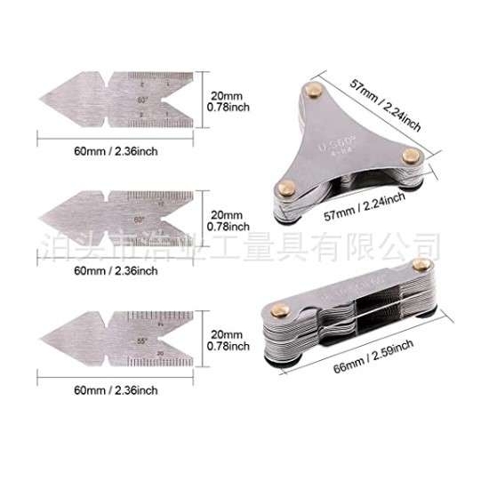 螺距规4824-12Tr30度2-20mm12片 ACME29度螺纹样板1-12TPI16片 - 图1