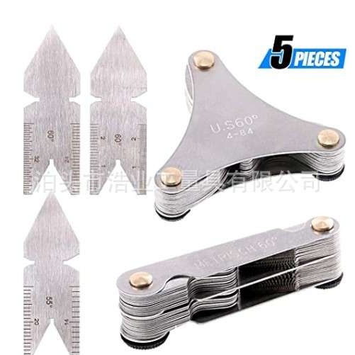 螺距规4824-12Tr30度2-20mm12片 ACME29度螺纹样板1-12TPI16片 - 图2