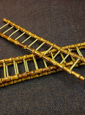 创意小竹梯子竹根梯子茶杯刺身摆盘绿植装饰摆件鹦鹉玩具梯子