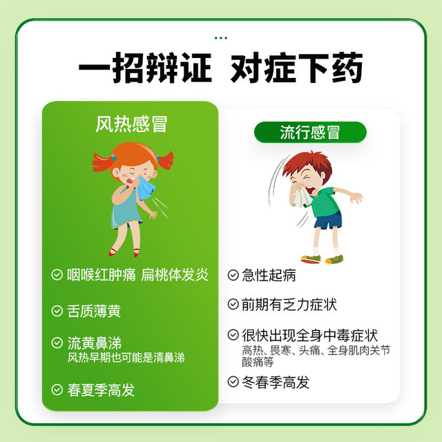 Antiviral oral liquid 10ml*6 bottles/box for wind heat, cold, flu, fever, headache and cough