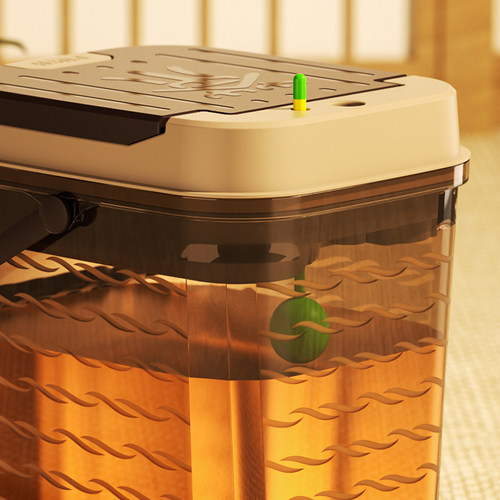 透明茶渣桶干湿分离茶水桶废水桶可视水位茶桶满水提醒茶水垃圾桶 - 图0